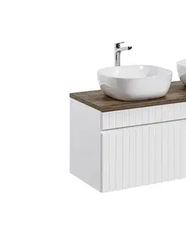 Skrinky s umývadlom ArtCom Kúpeľňová skrinka s umývadlom a doskou ICONIC White DU160/1 | 160 cm