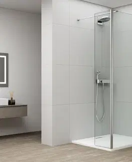 Sprchové dvere POLYSAN - ESCA CHROME sprchová zástena, fixné sklo 900 číre sklo, otoč. panel 300  ES3A90B30