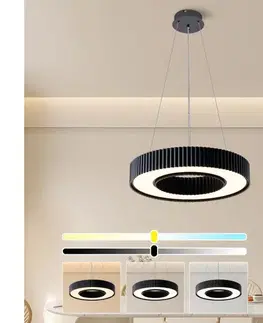 Svietidlá BRILAGI - Stmievateľný LED luster LUMIX LED/48W/230V 3000–6000K čierny, priemer 50 cm + diaľkové ovládanie BRI861