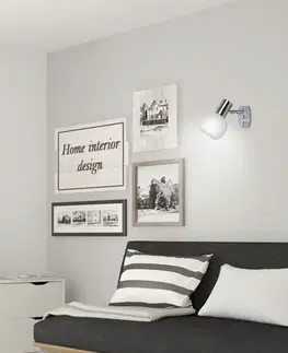 Nástenné svetlá Nástenná lampa 1X40W E14 chróm TURNO