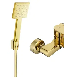 Kúpeľňové batérie MEXEN/S - R45 Royo vaňová batéria so sprchou set, zlato 7223R45-50