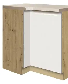 Kuchynské skrinky stojace Skrinka do kuchyne Glamour 14d pravá White