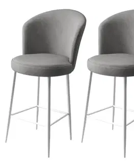 Barové stoličky Bar Stool Set (2 Pieces) Alte - Grey, White