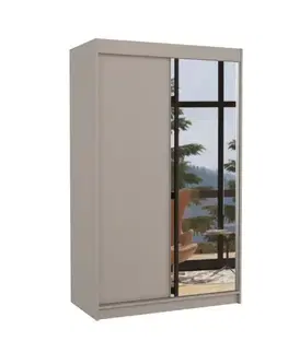 Šatníkové skrine ArtAdrk Šatníková skriňa REWENA | cashmere 120 cm