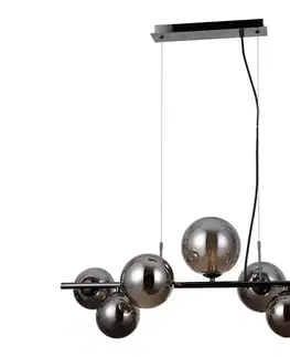 Svietidlá  PND-406007-7A-BCR - Luster na lanku CANELLO 7xG9/5W/230V čierna PND-406007-7A-BCR
