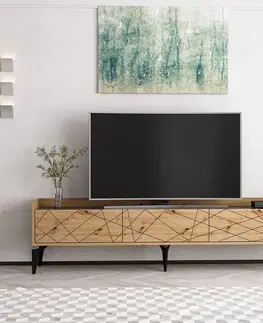 TV stolíky DORO TV stolík na nožičkách, dub Artisan / antracit