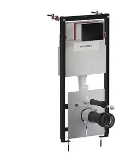 Záchody OMNIRES - SET: STRONGFRAME Rám do podomietkovej inštalácie s ECO splachovaním + MINIMAL splachovacie tlačidlo, matná čierna STFWCECO1M-RBLM