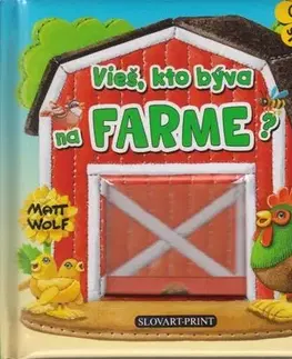 Leporelá, krabičky, puzzle knihy Vieš, kto býva na farme? - Matt Wolf