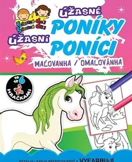 Nalepovačky, vystrihovačky, skladačky Úžasné poníky / Úžasní poníci - Maľovanka / Omalovánka