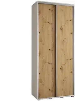 Šatníkové skrine Skriňa 45 Canaris 12 120 biela/artisan/silver