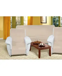 Prehozy Bellatex Prehozy na sedaciu súpravu Korall micro béžová, 150 x 200 cm, 2ks 65 x 150 cm