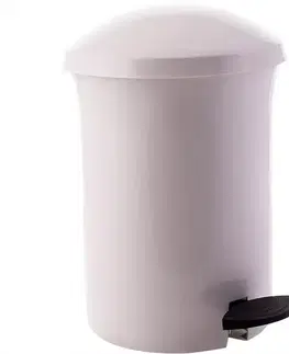 Plastové koše Kôš s pedálom 3,8 l biely 537-01