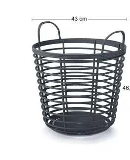 Úložné boxy NABBI IKPIR430 plastový univerzálny kôš s úchytkami 43 cm antracit