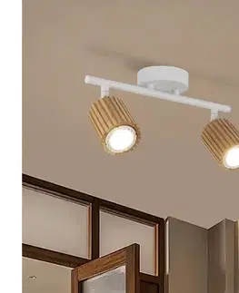 Svietidlá BRILAGI - Bodové svietidlo MODERN WOOD 2xGU10/8W/230V drevo/biela BRI381