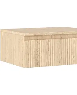 Kúpeľňový nábytok MEXEN/S - Rivel kúpeľňová skrinka pod umývadlo 60 cm s doskou, 1 šuplík, reliéf, dub 91A20-06023-1-BFC81