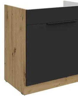 Kuchynské skrinky stojace Kuchynská skrinka Aria-Bl/Ar Anti Fingerprint 80zl 1s Bb