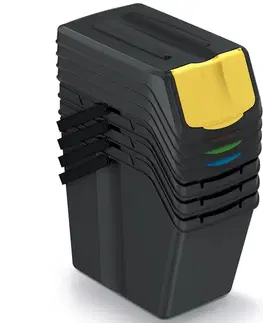 Odpadkové koše NABBI ISWB25S4 odpadkový kôš na triedený odpad (4 ks) 25 l čierna / kombinácia farieb