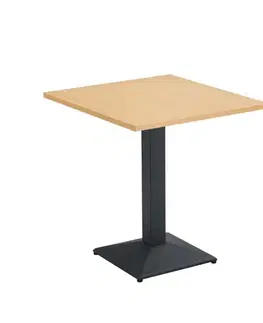 Jedálenské stoly KONDELA Rinaldo Typ 1 jedálenský bistro stôl 70x70 cm dub / čierna