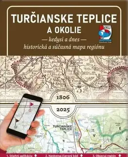 Slovensko a Česká republika Porovnávacia mapa Turčianske Teplice a okolie – Kedysi a dnes
