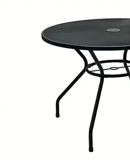 Stolčeky DEOKORK Kovový stôl TAMPA ø 106 cm (čierna)