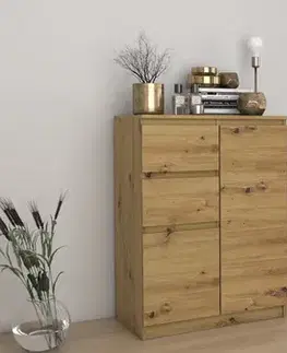 Komody a skrinky Moderná komoda 2D2S, dub artisan
