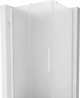 Sprchovacie kúty MEXEN/S - Velár sprchovací kút, posuvné dvere 140 x 100, dekor, biela 871-140-100-31-20