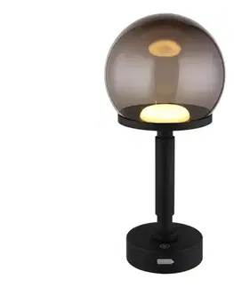 Lampy Globo 21034S - LED Nab. dot. stol. lampa HAKU LED/2,5W/5V 2700/4000/6500K čierna 21034S
