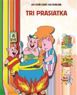 Nalepovačky, vystrihovačky, skladačky Tri prasiatka