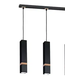 Svietidlá  Luster na lanku VIDAR 3xGU10/25W/230V čierna MLP5404