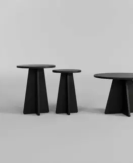 Konferenčné stolíky Súprava konferenčných stolíkov Mushroom Black, 3 ks
