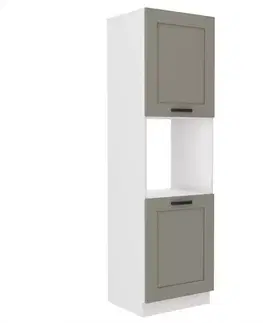 Kuchynské skrinky stojace Kuchynská skrinka Luna claygrey/biela 60DP-210 2F