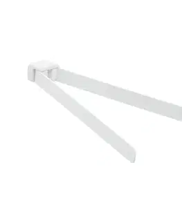 Svietidlá Gedy - Nástenný vešiak na uteráky PIRENEI 35,9 cm, matná biela PI2302