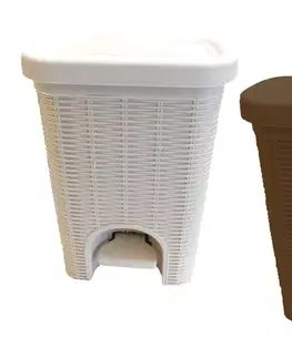 Koše odpadkové MAKRO - Koš odpadkový 25 l šlapací, imitácia rattanu