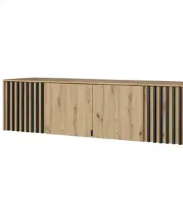 Nadstavce na skrine Nadstavec Na Skriňu Nelly 4d  Dub Artisan/Čierna