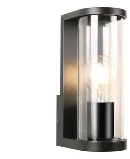 Svietidlá Zuma Line SJ15111- Vonkajšie nástenné svietidlo TWILIGHT 1xE27/60W/230V IP44 čierna SJ15111