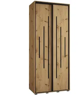 Šatníkové skrine Skriňa 45 Canaris 12 100 artisan/čierna