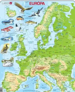 LARSEN puzzle Larsen Puzzle Puzzle Európa všeobecno-zemepisná - výšková Larsen K70-SK