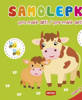 Nalepovačky, vystrihovačky, skladačky Samolepky pro malé děti / Samolepky pre malé deti - zelený sešit / zelený zošit