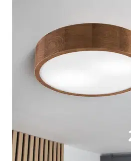 Svietidlá BRILAGI - LED RGBW stmievateľné stropné svietidlo CARVALHO 2xE27/12W/230V dub pr. 37,5 BG0846+2xAI0819