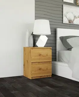 Nočné stolíky MELWIN M2 nočný stolík, dub Artisan