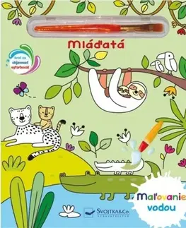 Nalepovačky, vystrihovačky, skladačky Maľovanie vodou: Mláďatá