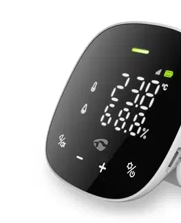 LED osvetlenie  WIFISA20CBK-Inteligentný monitor kvality ovzdušia s LED displejom SmartLife Wi-Fi WIFISA20CBK