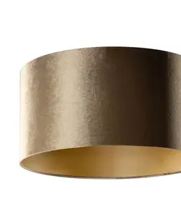 Tienidlo na lampu Zamatový tienidlo bronzové so zlatým vnútorným povrchom 50/50/25