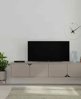 TV stolíky TV stolík SINESHA, svetlá mocca