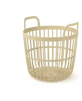 Úložné boxy NABBI IKPIO370 plastový univerzálny kôš s úchytkami 37 cm béžová