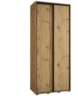 Šatníkové skrine Skriňa 45 Canaris 1 120 artisan/čierna