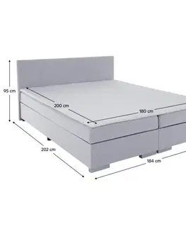 Boxspring Boxspringová posteľ ADRIANA 1 Tempo Kondela