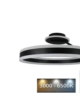 Svietidlá  LED Stmievateľný prisadený luster LED/86W/230V 3000-6500K čierna + diaľkové ovládanie TA1307/B