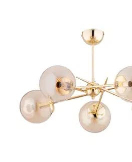 Svietidlá  Prisadený luster PRIMERY 5xE14/10W/230V zlatá 63309