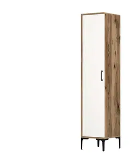 Šatňové skrine Šatníková skriňa Kumsal S - Walnut, White